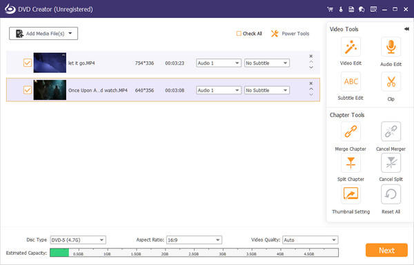 Screenshot of Apeaksoft DVD Creator