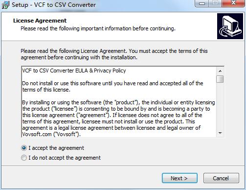 VCF to CSV Converter screenshot