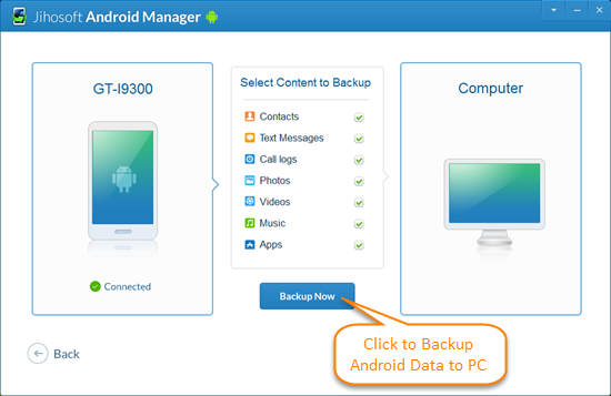 Jihosoft Android Manager screenshot