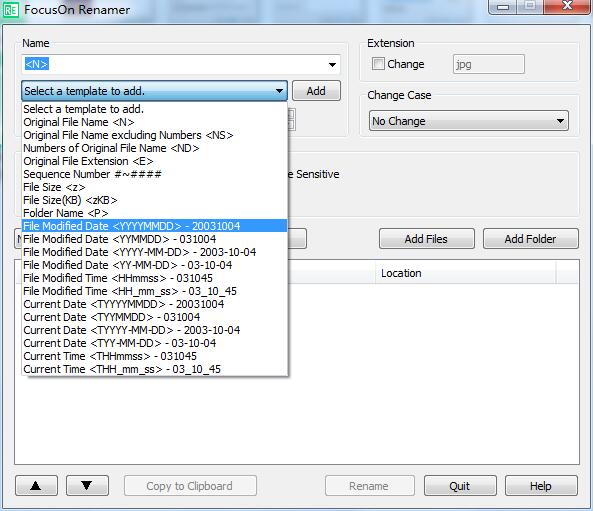 FocusOn Renamer screenshot