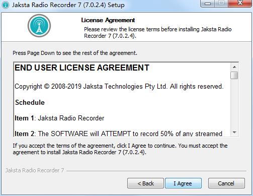 Jaksta Radio Recorder screenshot