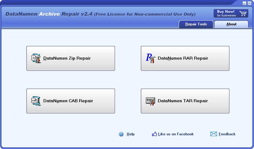 DataNumen Archive Repair screenshot