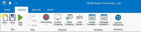 Screenshot of UiPath Studio