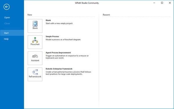 Screenshot of UiPath Studio