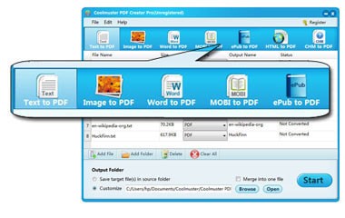 Coolmuster PDF Creator Pro screenshots