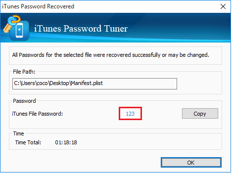 Cocosenor iTunes Password Tuner screenshot