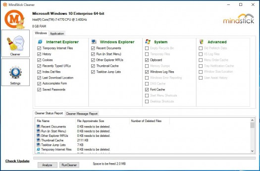 MindStick Cleaner screenshots