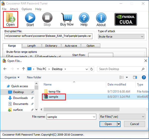 Cocosenor RAR Password Tuner