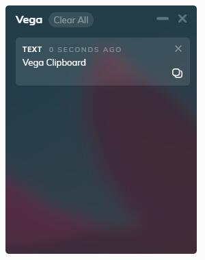 Vega Clipboard screenshot