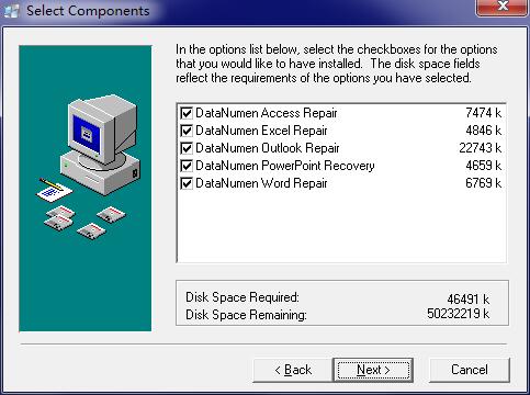 Screenshot of DataNumen Office Repair