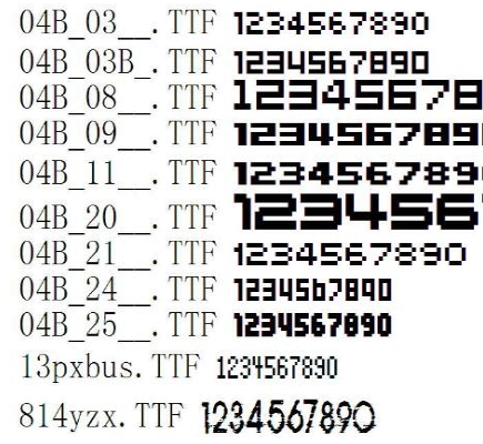 arabic numeral font