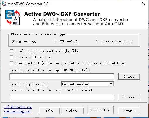 DWG DXF Converter screenshot