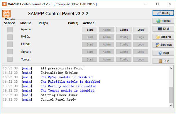 xampp screenshot