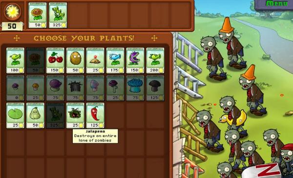 Plants vs. zombie screenshot