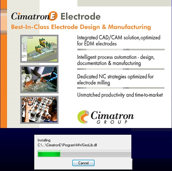 Screenshot of Cimatron CNC programming software