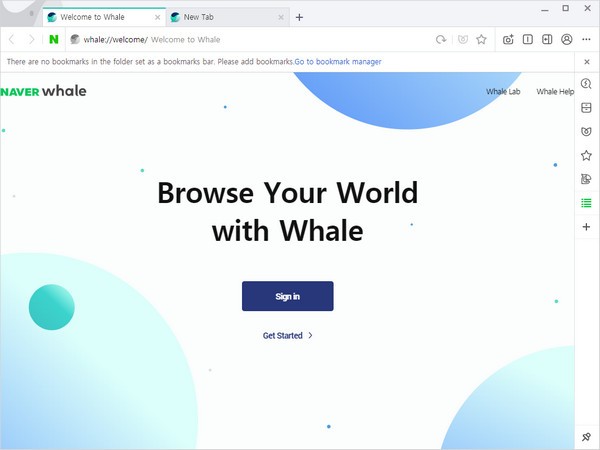 Whale browser screenshot