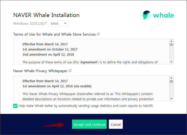 Whale browser screenshot