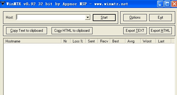WinMTR screenshot