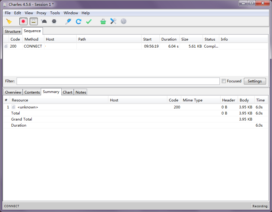 Charles windows 64-bit (http packet capture tool) screenshot