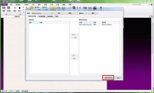 Screenshot of Sibelius notation software