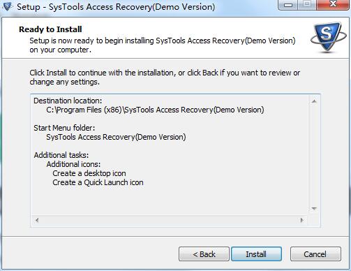 SysTools Access recovery screenshot