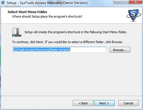 SysTools Access recovery screenshot