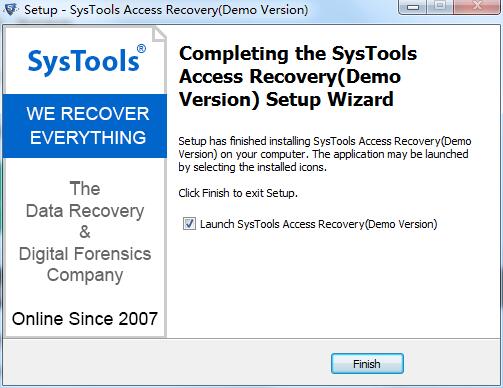 SysTools Access recovery screenshot