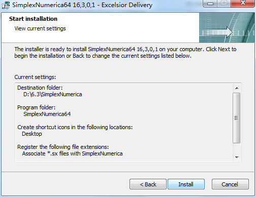 Screenshot of data analysis software (SimplexNumerica)