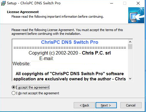 ChrisPC DNS Switch pro screenshot