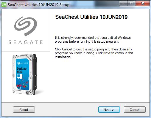 Screenshot of SeaChest Utilities