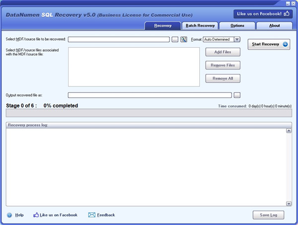 DataNumen SQL Recovery screenshot