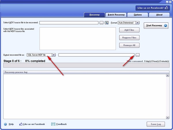 DataNumen SQL Recovery screenshot