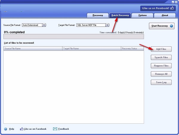 DataNumen SQL Recovery screenshot