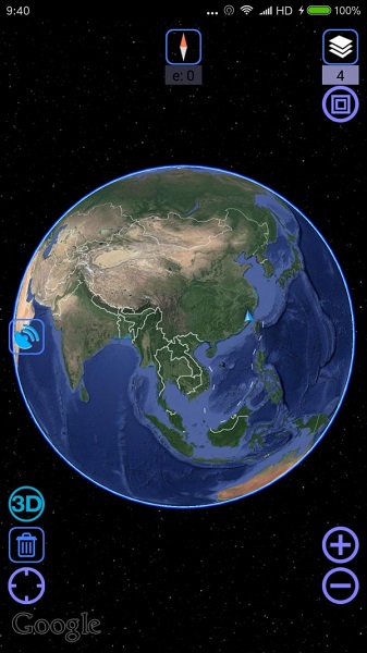 Screenshot of Ovi Interactive Map Browser Android client