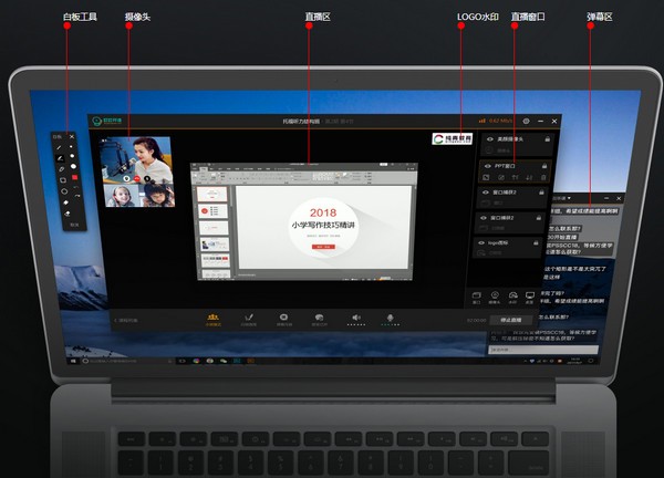 Screenshot of Dingding live broadcast assistant