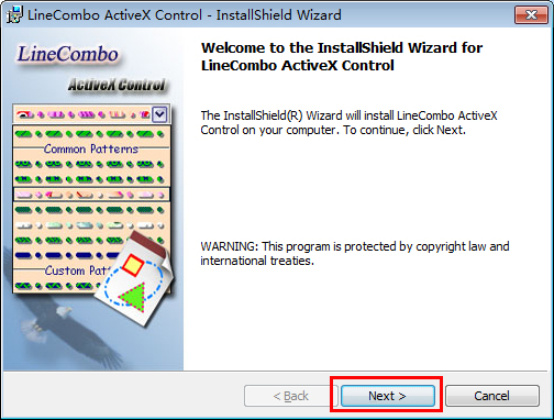 LineCombo ActiveX control screenshot