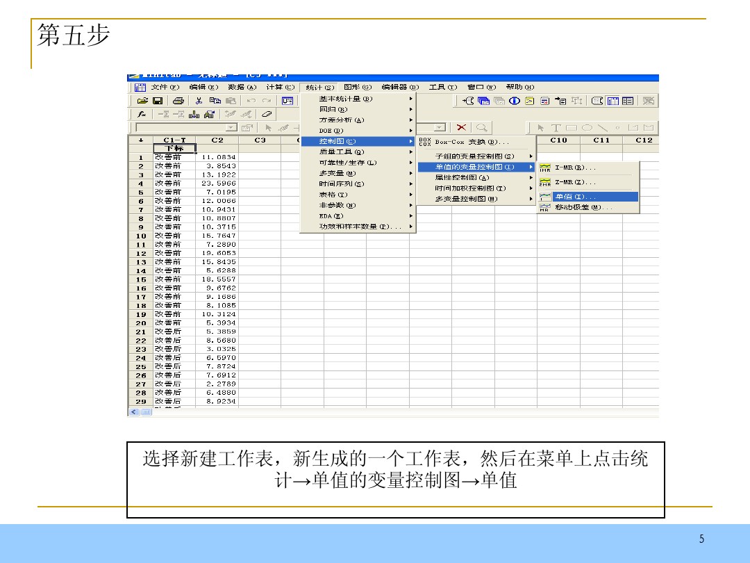 Minitab screenshot