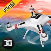 Four -axis aircraft drone flight simulator 3D