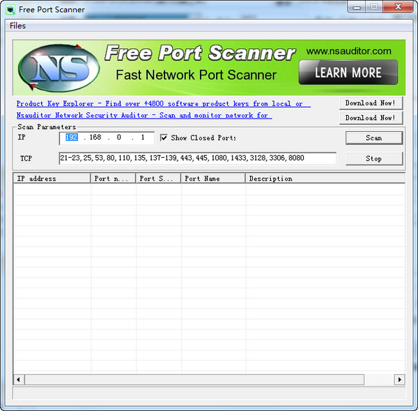 FreePortScanner (port scanning tool)