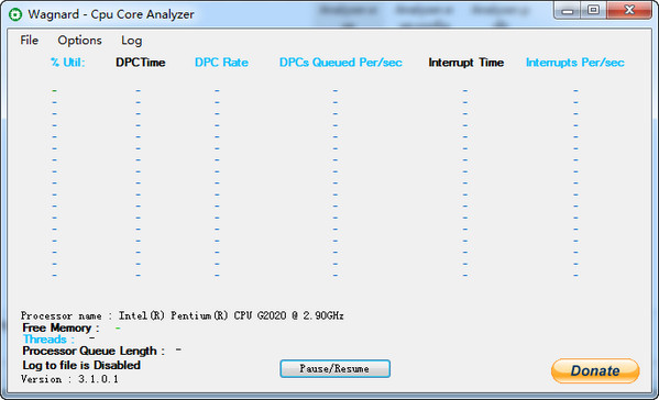 CPU Core Analyser (CPU core analysis tool)