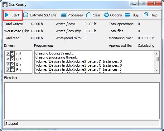 Screenshot of ssd life detection tool (SsdReady)