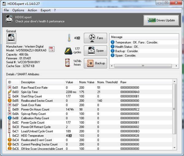 HDDExpert (disk health testing tool)