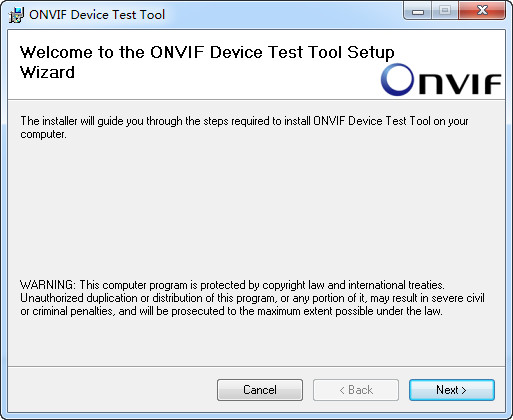 ONVIF Device Test Tool screenshot