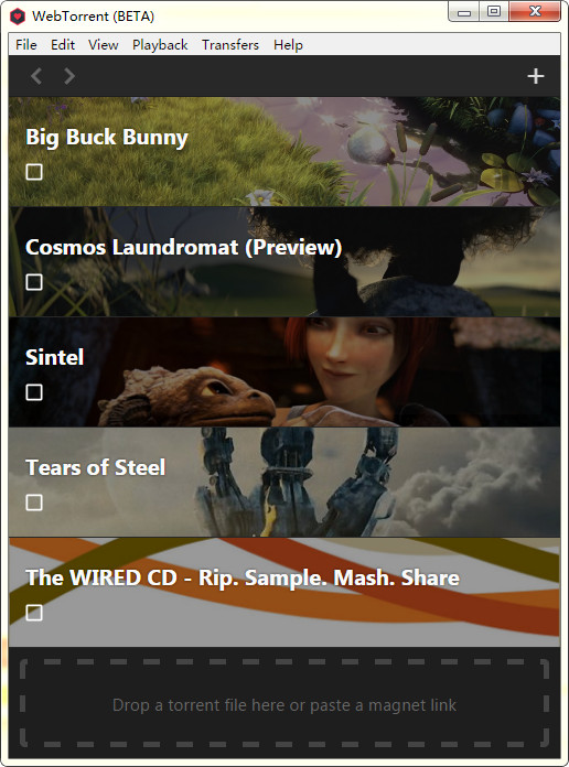 WebTorrent (bt torrent player)