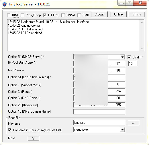 Tiny PXE Server (pxe server software)