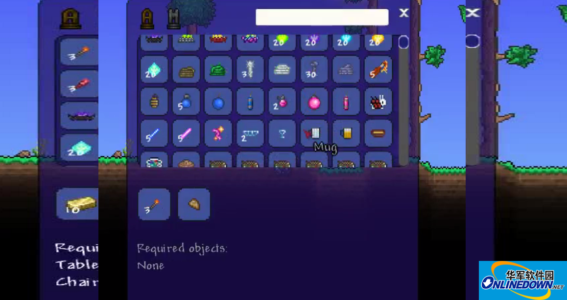 Terraria 1.3.5.3 Recipe Browser recipe query MOD screenshot