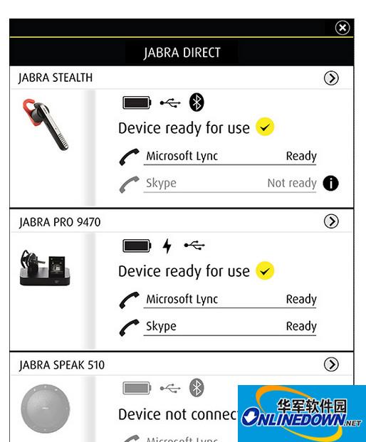 JABRA DIRECT Jabra Bluetooth headset driver screenshot