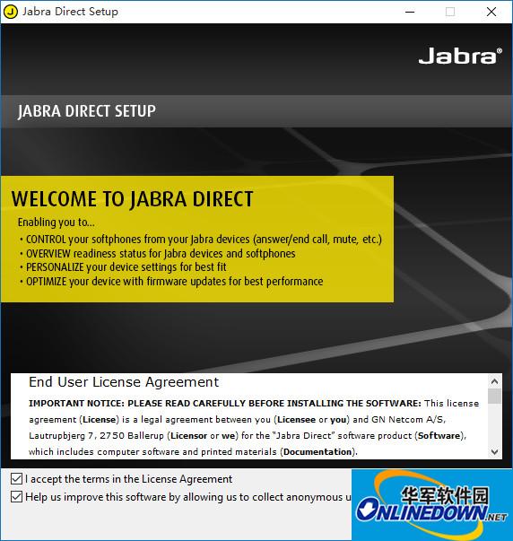 JABRA DIRECT Jabra Bluetooth headset driver screenshot