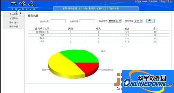 One person accounting management system