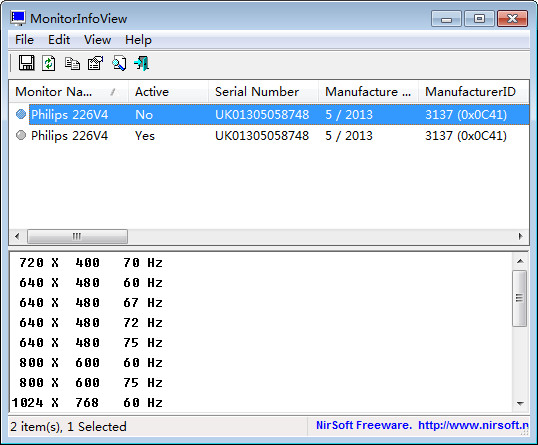 MonitorInfoView (View monitor details)